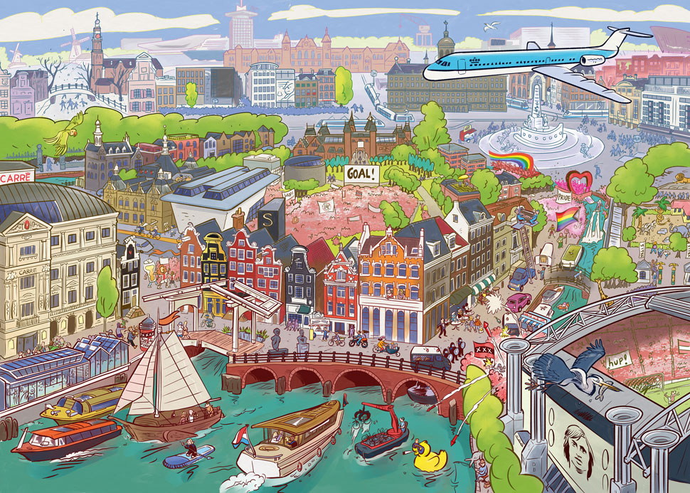 puzzle in a bag Amsterdam kleur Jeroen Steehouwer